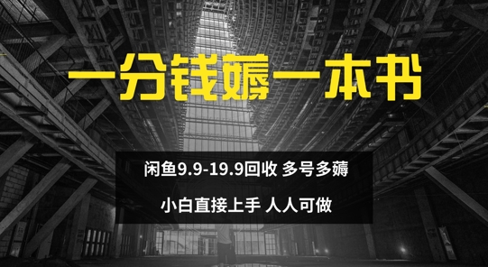 一分钱薅一本书 闲鱼9.9-19.9回收 多号多薅 小白直接上手-众创项目基地