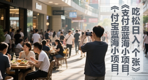 支付宝蓝海小项目，吃饭逛街拍个照，轻松日入1张-众创项目基地