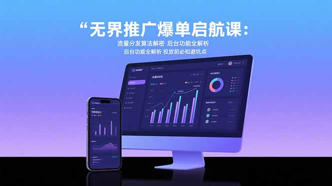 （15567期）无界推广爆单启航课：流量分发算法解密 后台功能全解析 投放前必知避坑点-众创项目基地