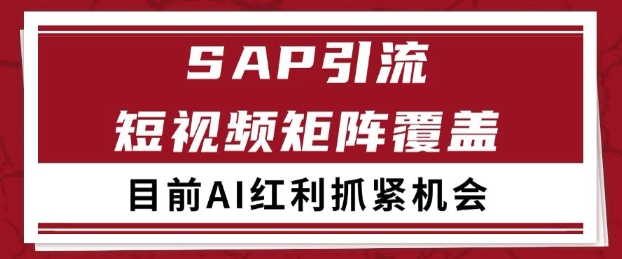 小红书某音sap赛道引流获客 自热矩阵日引200+【揭秘】-众创项目基地