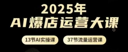 2025年AI爆店运营大课，13节AI实操课+37节流量运营课-众创项目基地