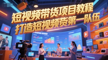 短视频带货项目教程，打造短视频带货第一队伍-众创项目基地