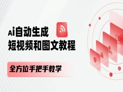 AI自动生成短视频和图文课程，全方位手把手教学-众创项目基地