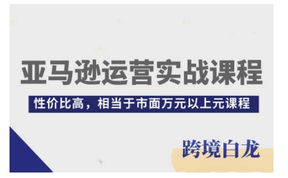亚马逊运营实战课程，亚马逊从入门到精通，性价比高，相当于市面万元以上元课程-众创项目基地
