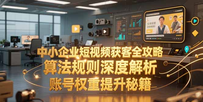 （15326期）中小企业短视频获客全攻略，算法规则深度解析，账号权重提升秘籍-众创项目基地