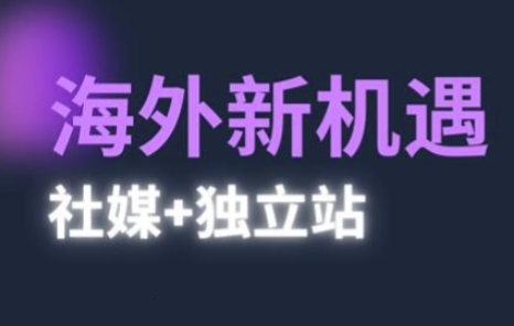 2025出海新机遇(社媒+独立站)，海外新机遇，实现独立站的高效运营与出海-众创项目基地