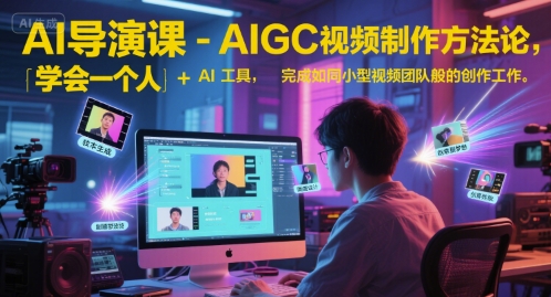 AI导演课-AIGC视频制作方法论，学会一个人+AI工具，完成如同小型视频团队般的创作工作，实现导演梦-众创项目基地