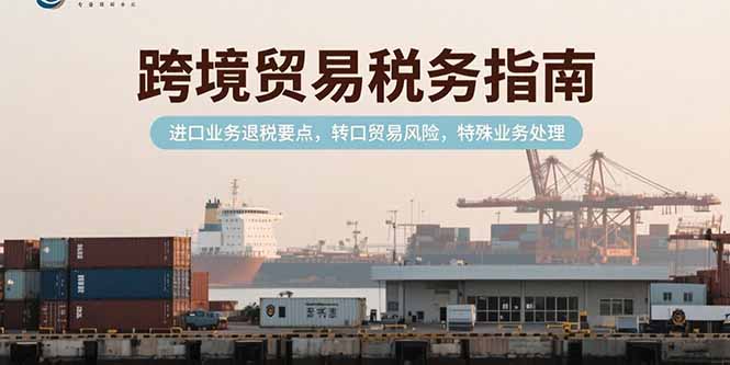 （15381期）跨境贸易税务指南，进口业务退税要点，转口贸易风险，特殊业务处理-众创项目基地