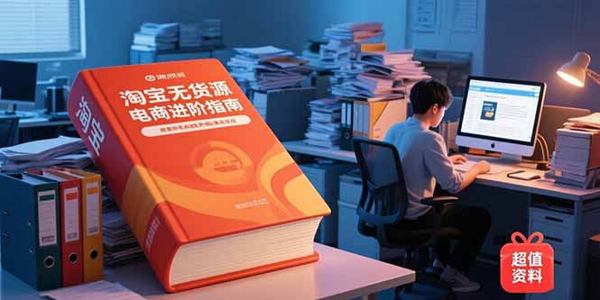 （15317期）淘宝无货源电商进阶指南，包含新人课、进阶课，配套资料，蓝海选品等-众创项目基地