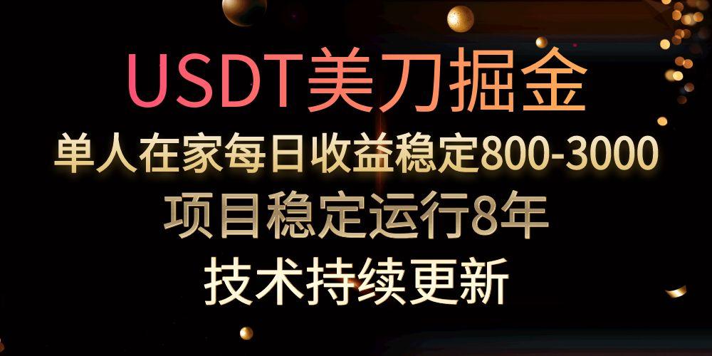 （15527期）USDT美刀掘金，单人每日收益800-3000，稳定运行8年-众创项目基地