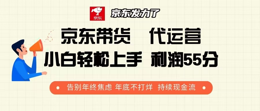 （13833期）京东带货 代运营 利润55分 告别年终焦虑 年底不打烊 持续现金流-众创项目基地