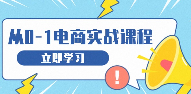 （13594期）从零做电商实战课程，教你如何获取访客、选品布局，搭建基础运营团队-众创项目基地