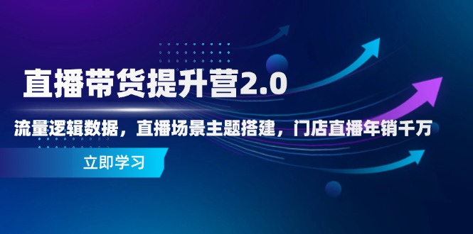 （14694期）直播带货提升营2.0：流量逻辑数据，直播场景主题搭建，门店直播年销千万-众创项目基地