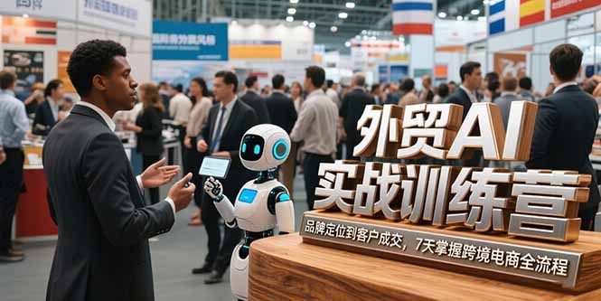 （15344期）外贸AI实战训练营(7月更新)，品牌定位到客户成交，7天掌握跨境电商全流程-众创项目基地
