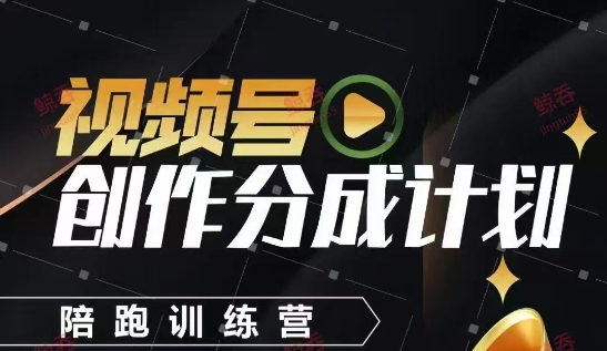 视频号创作分成计划陪跑训练营，手把手教会你如何制作视频，细水长流型项目-众创项目基地