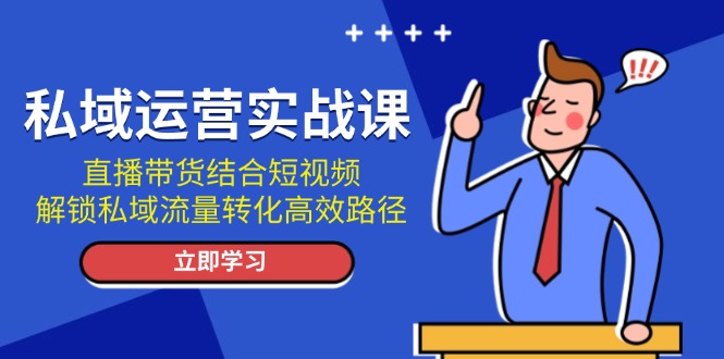 （13587期）私域运营实战课：直播带货结合短视频，解锁私域流量转化高效路径-众创项目基地