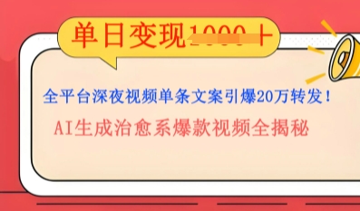 全平台深夜文案新风口：DeepSeek生成百万播放量金句，治愈系内容涨粉速度快4倍-众创项目基地