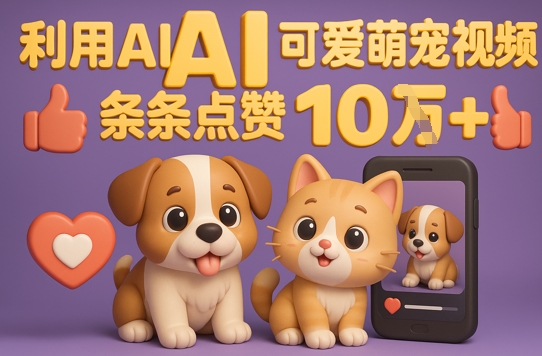能骗过系统的AI萌宠视频制作全攻略：从0到 2W粉的爆款密码-众创项目基地
