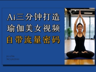 AI三分钟打造瑜伽美女视频，自带流量密码-众创项目基地