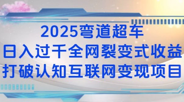 2025弯道超车日入过K全网裂变式收益打破认知互联网变现项目【揭秘】-众创项目基地
