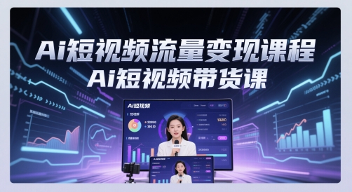 Ai短视频流量变现课程，Ai短视频带货课-众创项目基地