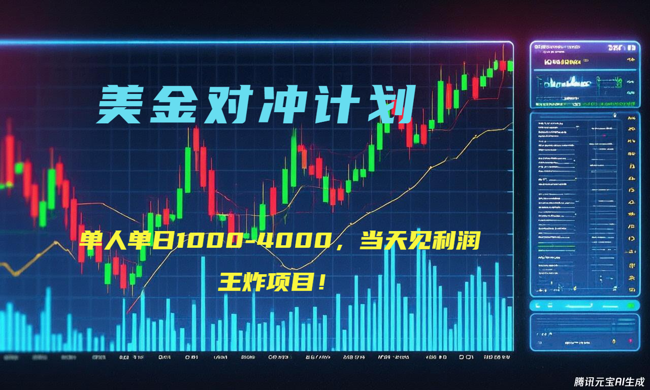 （15333期）2025年最暴力项目“美金先登计划”最新最强对冲战法，每日实际收益1K-4K-众创项目基地