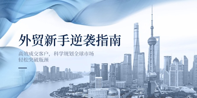 （14201期）外贸新手逆袭指南：高效成交客户，科学规划全球市场，轻松突破瓶颈-众创项目基地