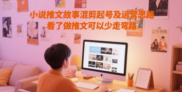 小说推文故事混剪起号及运营思路，看了做推文可以少走弯路-众创项目基地