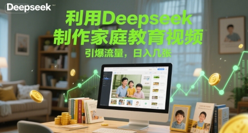 利用Deepseek制作家庭教育视频，引爆流量，日入几张-众创项目基地