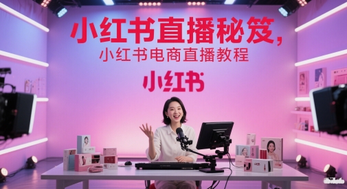 小红书直播秘笈，小红书电商直播教程-众创项目基地