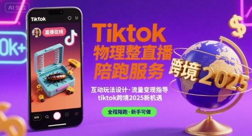 Tiktok物理整蛊直播陪跑服务-tiktok跨境2025-众创项目基地