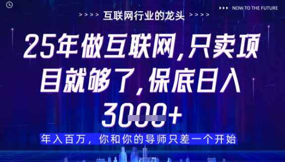 什么！25年你还在找项目做？风口早就变了，卖项目才是稳挣不赔【揭秘】-众创项目基地