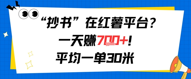 抄书在红薯平台？一天挣几张，平均一单30米，有手就行，新手小白不二之选！-众创项目基地