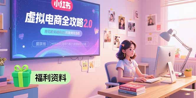 （15387期）虚拟电商全攻略2.0，开店选品实操流程，账号定位、货源发布、笔记发布技巧-众创项目基地