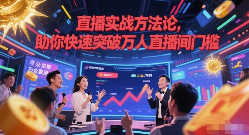 直播实战方法论，助你快速突破万人直播间门槛-众创项目基地