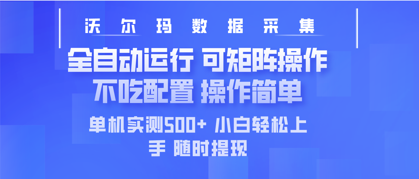 （14560期）最新沃尔玛平台采集 全自动运行 可矩阵单机实测500+ 操作简单-众创项目基地